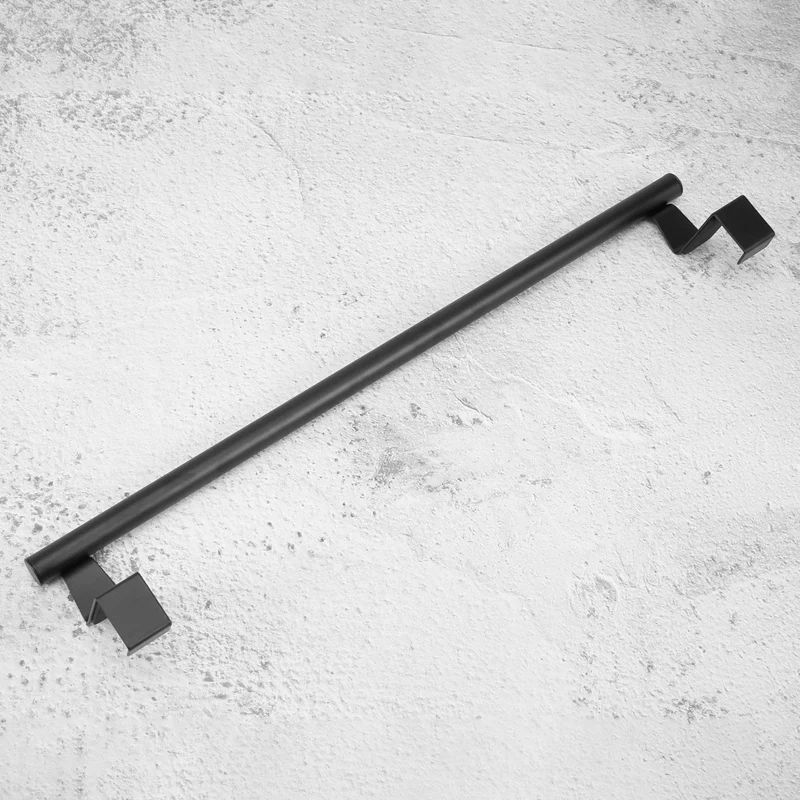 Over The Door Towel Rack, Kitchen Towel Holder, Over Cabinet Towel Bar, Matte Black 2 Pack,For Hand, Dish, Tea Towels