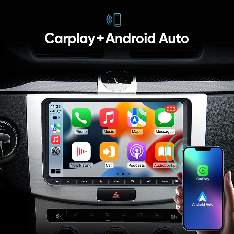 راديو سيارة 2Din أندرويد لسيارة Volkswagen Golf 5 6 Polo Passat B6 B7 CC سكودا جيتا العالمي الوسائط المتعددة Carplay واي فاي نظام تحديد المواقع والملاحة #4