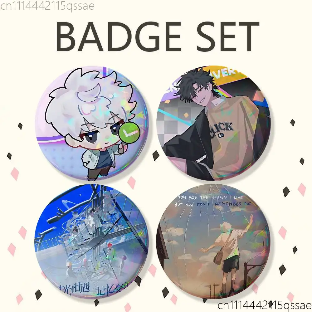 Anime L-Link Click 25/32/44/58/75mm Badges Button Round Creative Pin Brooch Badge Bag Decor Accessories