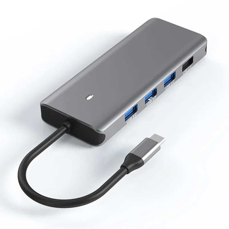 

Type-c docking station hdmi gigabit network port usb3.0 splitter, aluminum alloy notebook, converter docking station