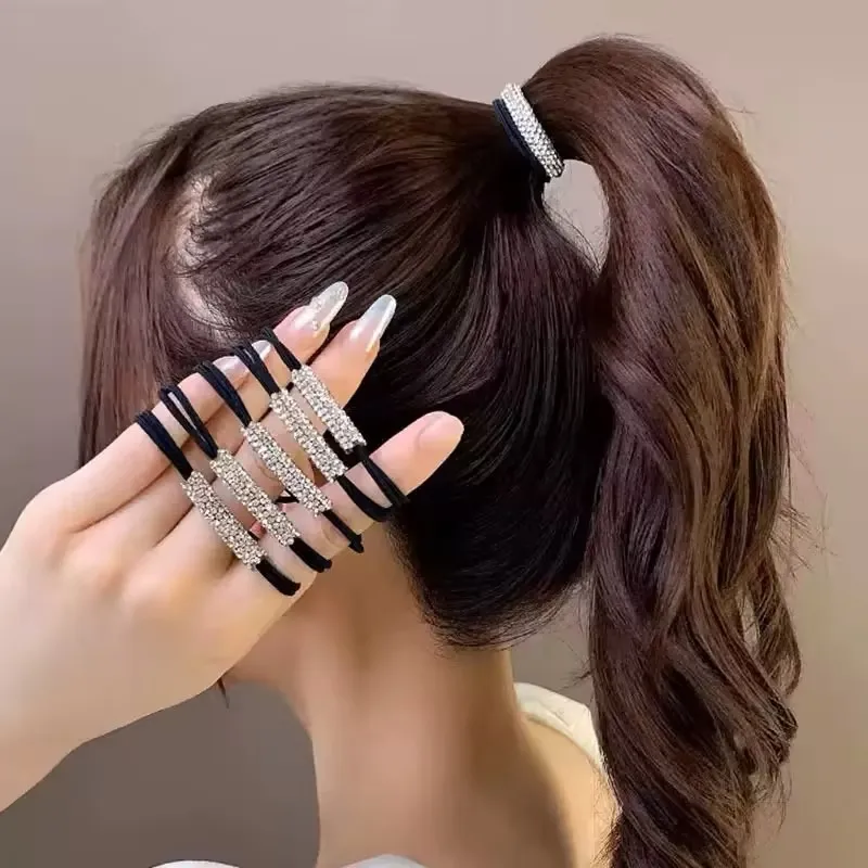 Super glänzendes, hochelastisches Haarband mit Strasssteinen, hochwertiger All-Match-Haarschmuck für Frauen – Detail 2