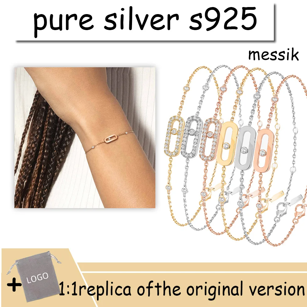 Messik Classic Move Uno Bracelets S925 Pure Silver Fashion Charms Official Website Luxury Jewelry Wedding Party Gift For Women