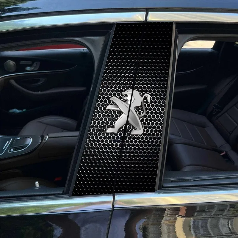 Car Middle Column Creative Stickers For Peugeot 206 3008 208 308 307 2008 5008 Scratch Protection Decorative Paster Car Supplies