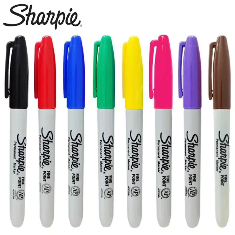 

8 Colors Sharpie Permanent Marker Pen Industrial Dust-Free Marker 1.0mm Laboratory Tattoo Pen Art Stationary Supplies