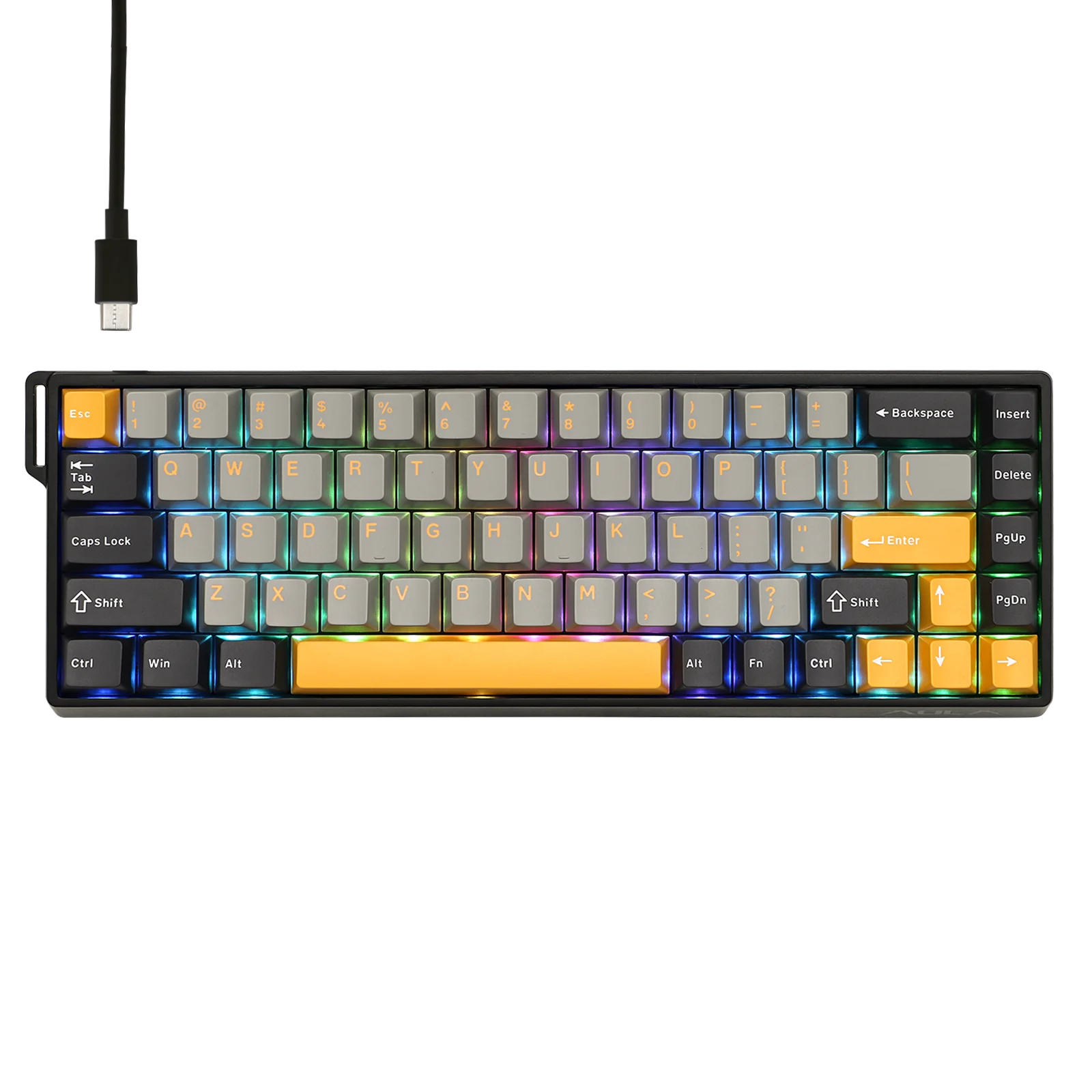 AULA WIN68 HE/WIN68 HE MAX 65% Hot-Swap Tray-Mount Structure Wired Aluminum Mechanical Keyboard with Hall Effect Magnetic Switch