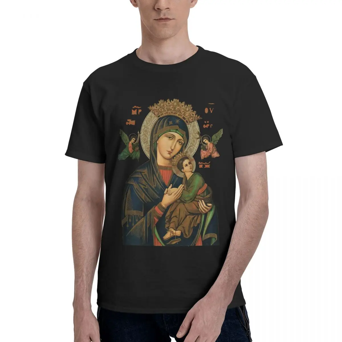 Virgin Mary 2024 Men\'s Printed T Shirt Oversized Funny For Men Women Tops Tees