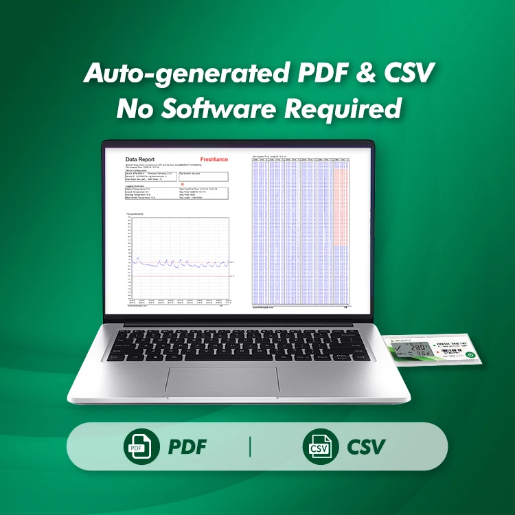 3 قطعة مستشعر درجة الحرارة PDF USB مسجل بيانات درجة الحرارة القابل للتصرف