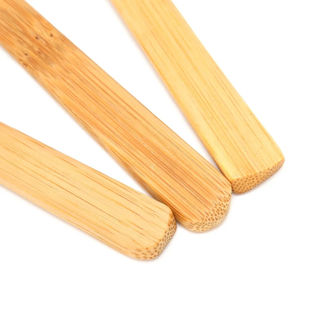 6Pcs Bamboos Eating Set Multi Piece Combination Smooth Sanded Dining Utensil Bamboos Grain Texture Practical Fork Spoon Kit