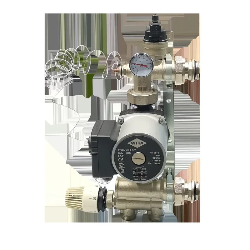 China Factory Price Radiator Floor Heating Hot Water Manifold Pump Mixing Valve Unit