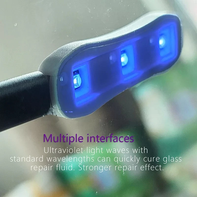 Mini LED UV Curing Lamp GEL Curing Lights UV Glue Dryer Tpye-C Dual Socket for Mobile Phone Car Glass Screen Resin Repair Curing