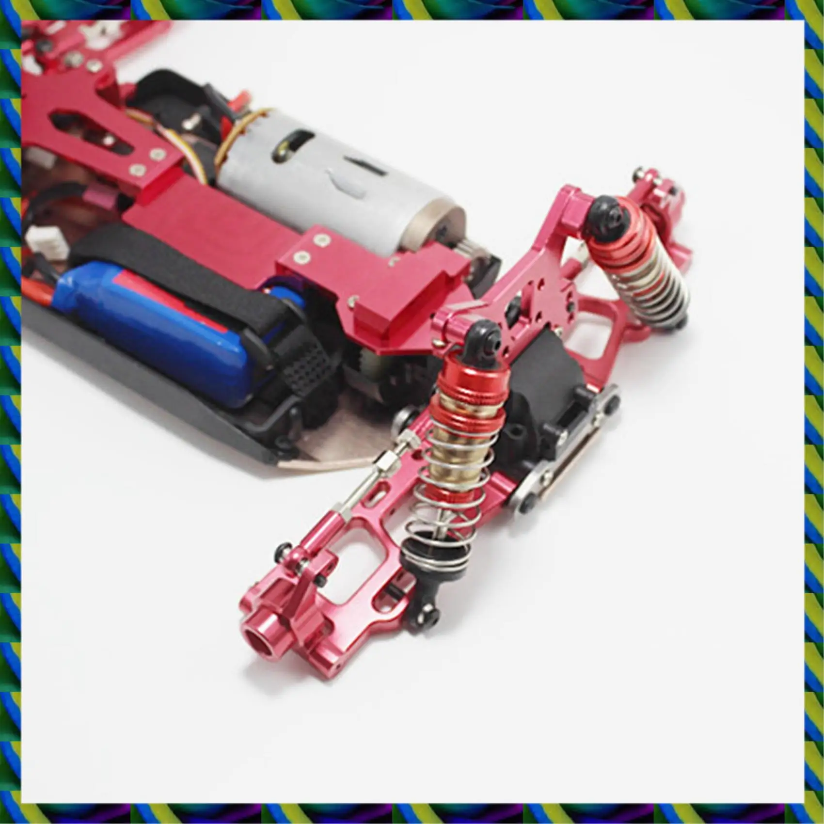 يوميا 2X لـ Wltoys 144001 RC ترقية قطع غيار السيارات المعدنية لوحة الطابق الثاني 144001-1259، أحمر