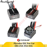 Flycolor Lightning 18A 25A 35A 45A Water-proof Car ESC 2-3s for RC 1/10 1/16 1/18 Cars Brushless Electroinic Speed Controller