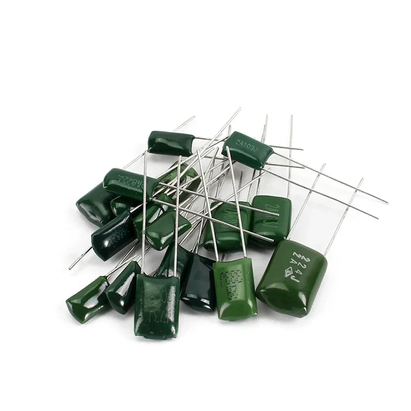 180 قطعة 620 قطعة فيلم البوليستر مكثف 2A102J-2A822J 100 فولت مكثف إلكتروني مجموعة المكثفات مجموعة متنوعة
