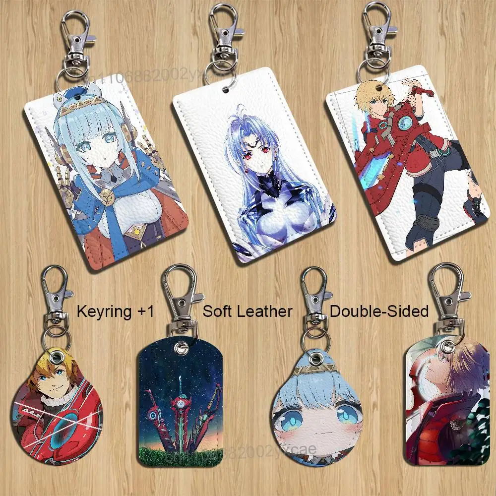

KOS MOS Xenoblade Chronicles Keychain Holder Suitable For Subway Bank Card Bus Case Badge Holder Wallet Card Textured pattern