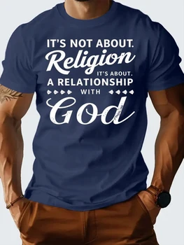 Men 100% Cotton Relationship with God T Shirt 1