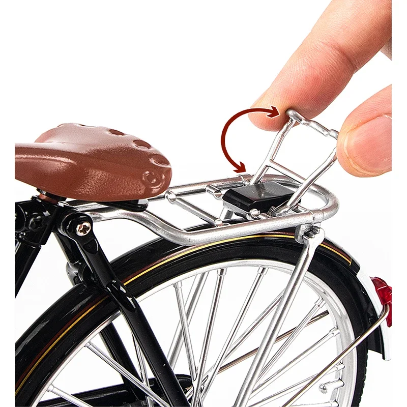 1:6 Retro Classic Two Eight Big Bar Mini Alloy Model Bicycle Diecast Metal Bike Adult Simulation Collection Gift Toy Boy Racing