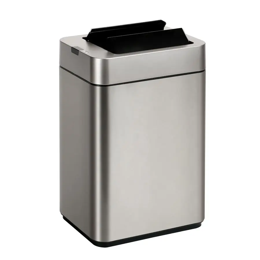 

Bathroom Trash Can with Lid 2.6 Gallon Smart Trash Can Slim Motion Sensor Garbage Can Automatic Stainless Steel Wastebasket Bath
