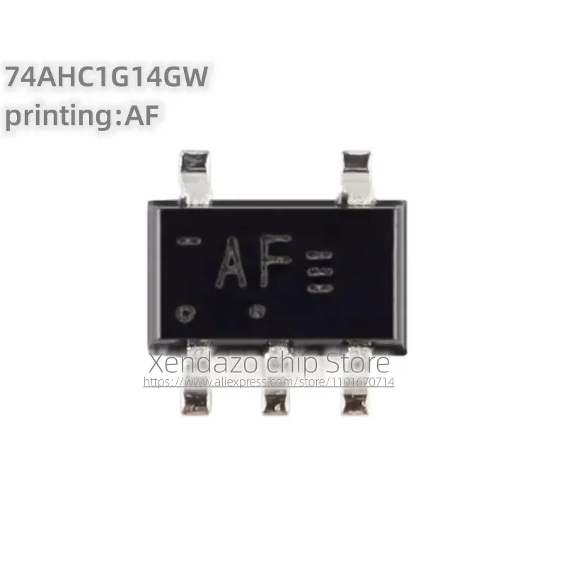 10pcs/lot 74AHC1G14GW Silk screen printing AF SOT-353 package Original genuine Inverted Schmitt trigger chip