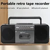 ブルートゥース付きワイヤレスラジオ,ビンテージスタイル,レトロ,USB,マルチバンド,AM, FM, SW,ステレオ,ラジカセ,mp3,オーディオ,カセット,テーププレーヤー,レコーダー 3