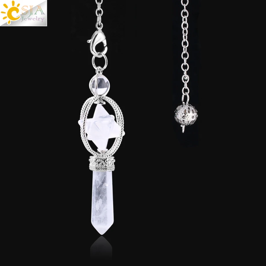CSJA Esotericism Crystal Pendulum for Dowsing & Divination
