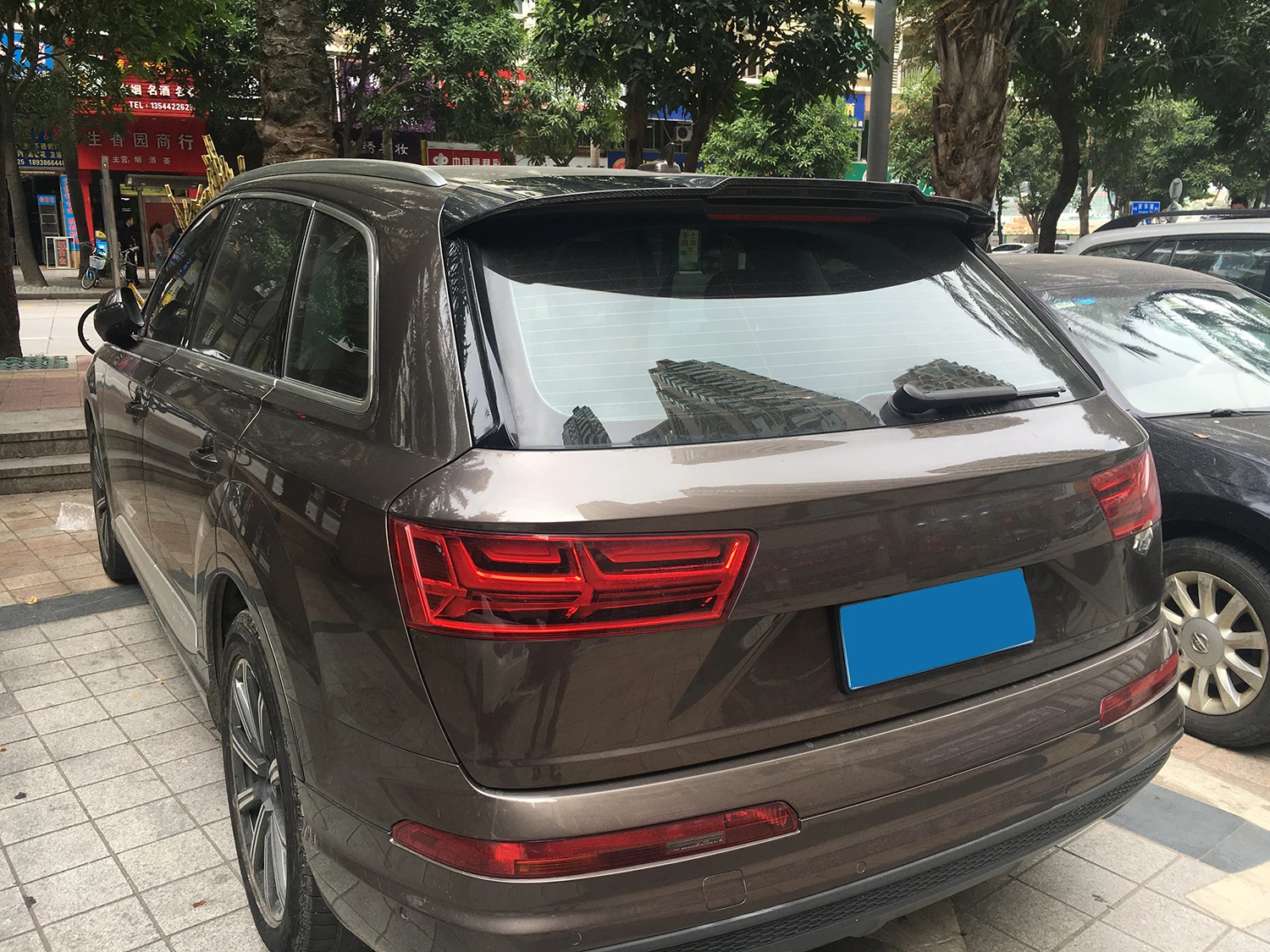 JC Sportline Carbon Fiber Roof Spoiler For Audi Q7 S Line SQ7 4-Door 2016-2018