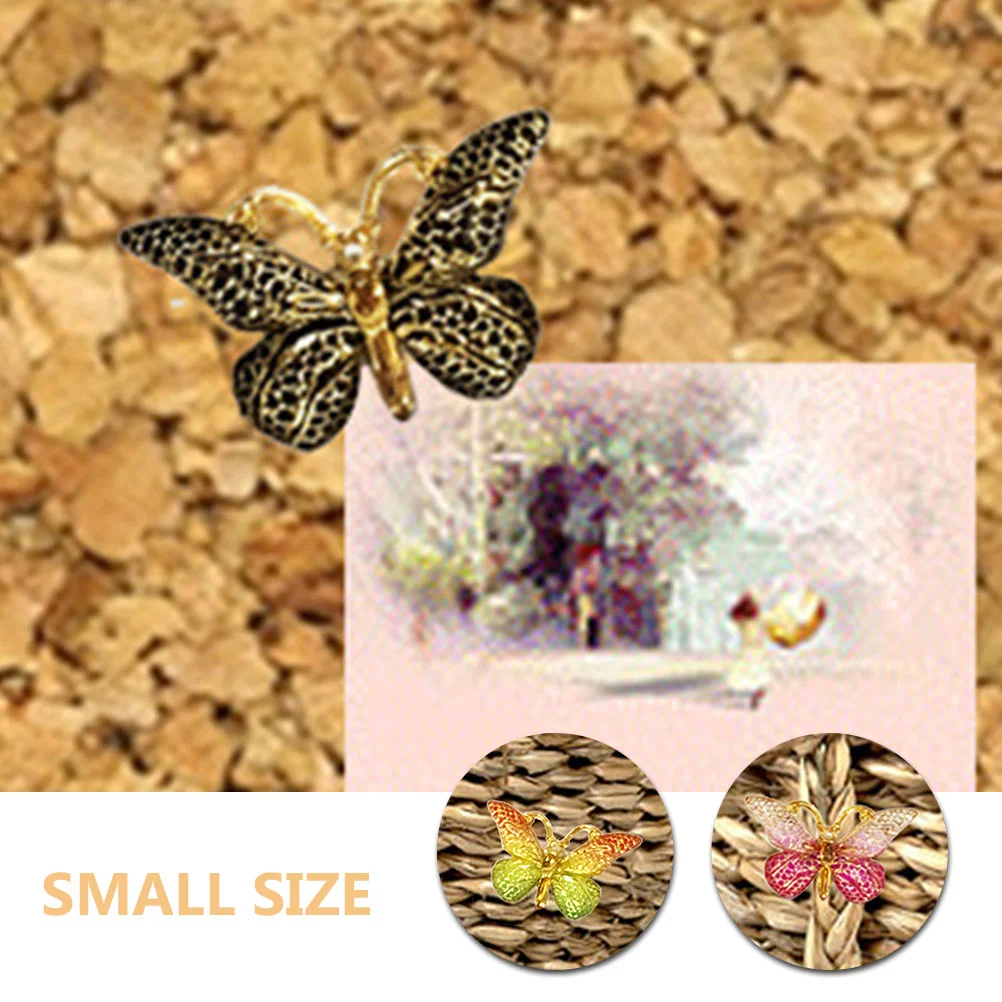 Butterfly Pushpin Small Thumb Tacks Pushpins Daily Use Desk Accessories for Women Office Map Shape Multi-function