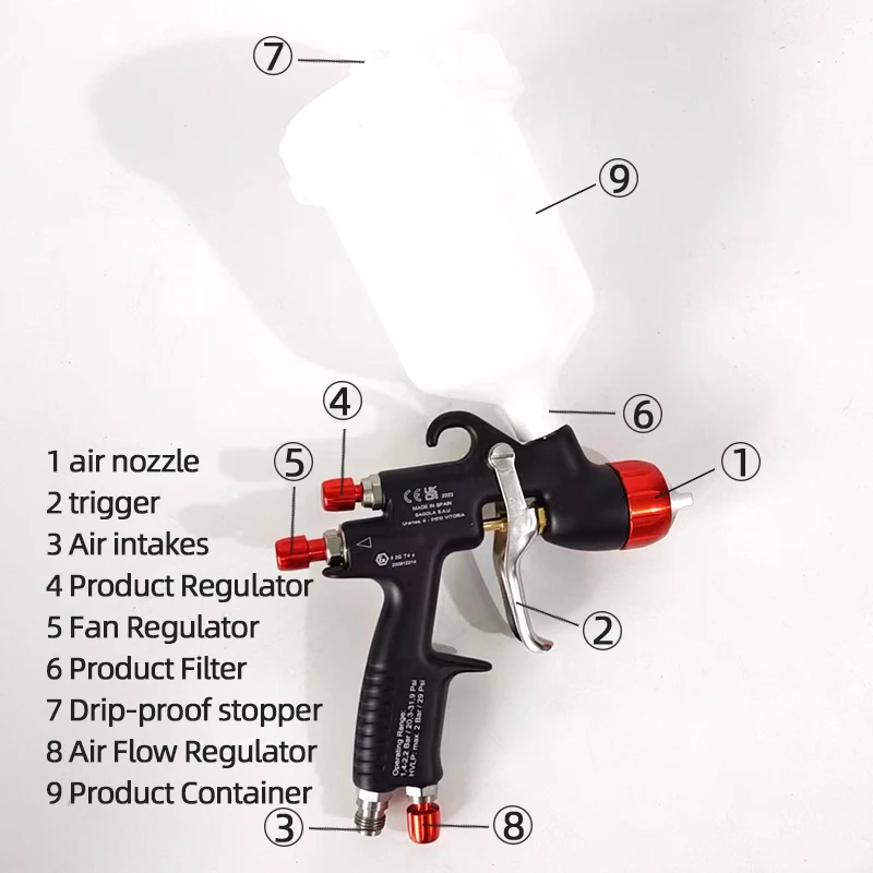 Spain SAGOLA Professional Spray Gun Car Paint Spray Gun 1.3mm Nozzle Industrial Grade High Atomization Home Pneumatic Spray Tool