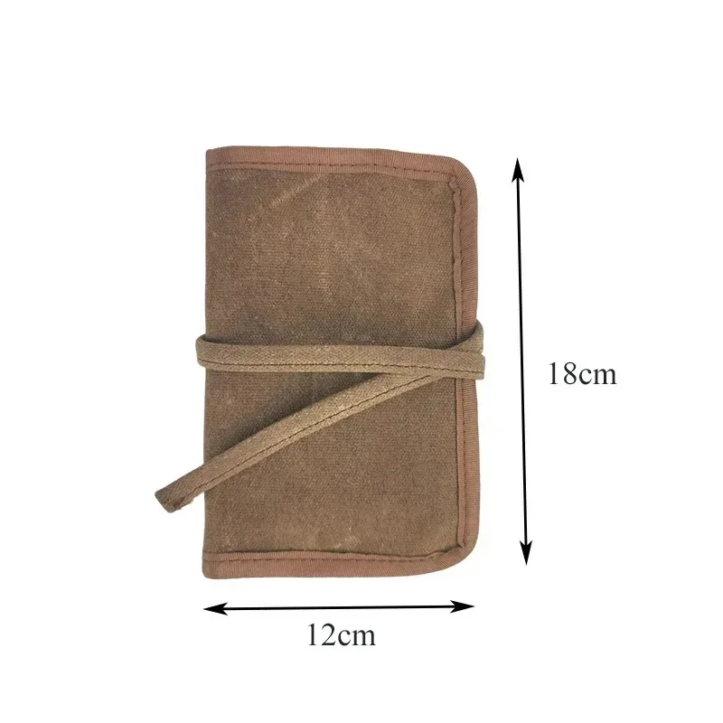 Holds 3 Sticks Cigar Bag Brown Portable Canvas Cigar Travel Storage Case Smoking Accessories