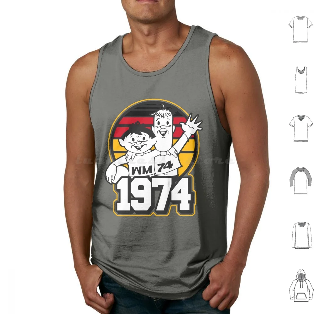 1974 Camisetas sin mangas Chaleco sin mangas Alemania 74 Alemania 1974 Punta y Tap Alemania Punta y Tap Copa Mundial De Fútbol Fútbol