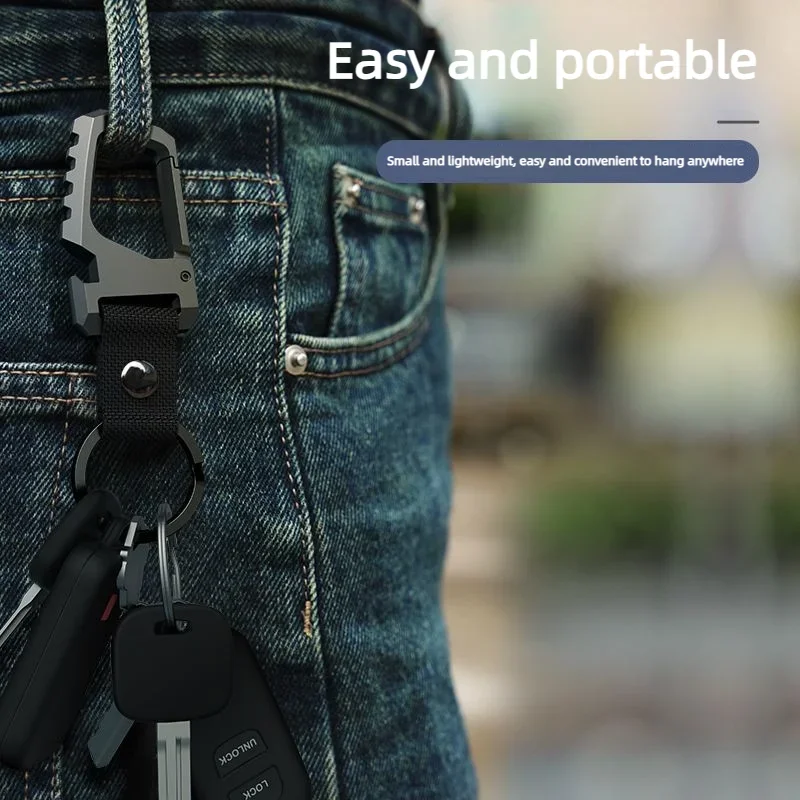 JINLITitanium Alloy Multifunctional Keychain Bottle Opener Box Dismantling EDC