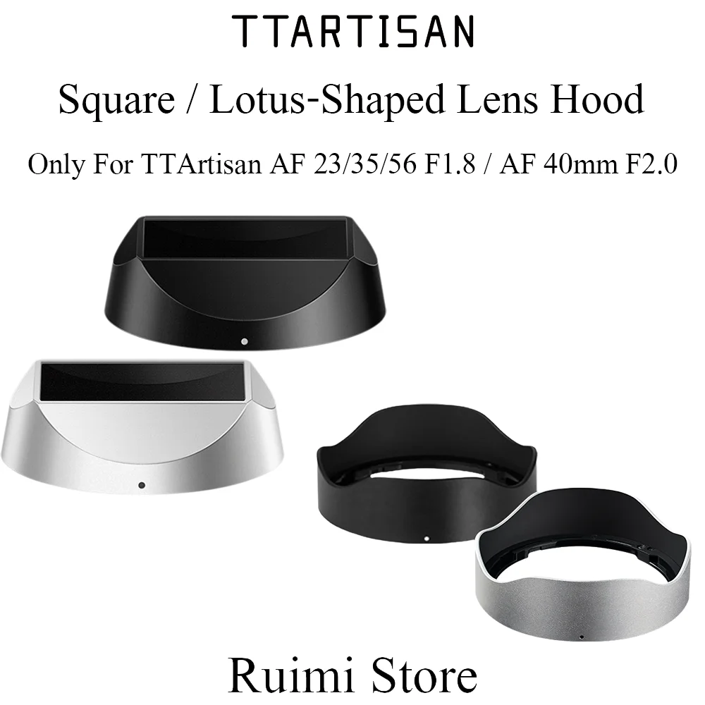 TTArtisan 52 mm quadratische Gegenlichtblende/Lotusform, nur für TTArtisan AF 23/35/56 F1.8 / AF 40 mm F2.0