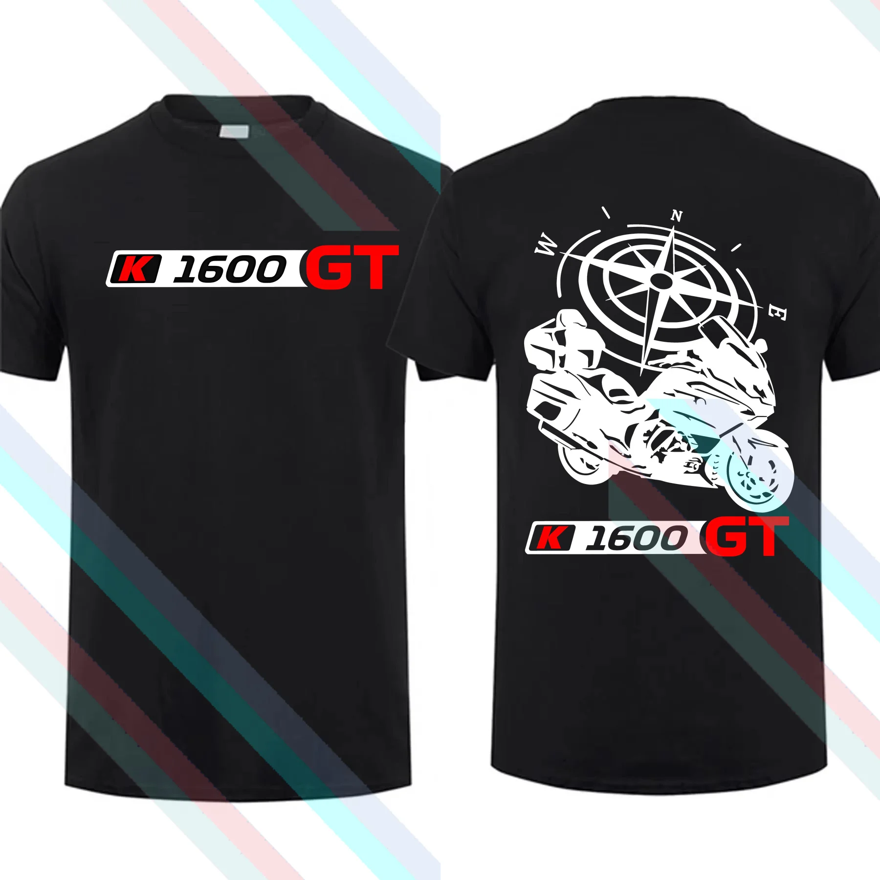 Camiseta K 1600 GT Compass – Ride Far, Ride True Camiseta Casual Verano Manga Corta 100% Algodón