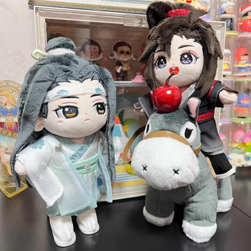 Anime Mo Dao Zu Shi Plush Toy Wei Wuxian Lan Wangji Plush Dolls Little Apple Donkey Plushie Figure Soft Stuffed Dress Up Toys