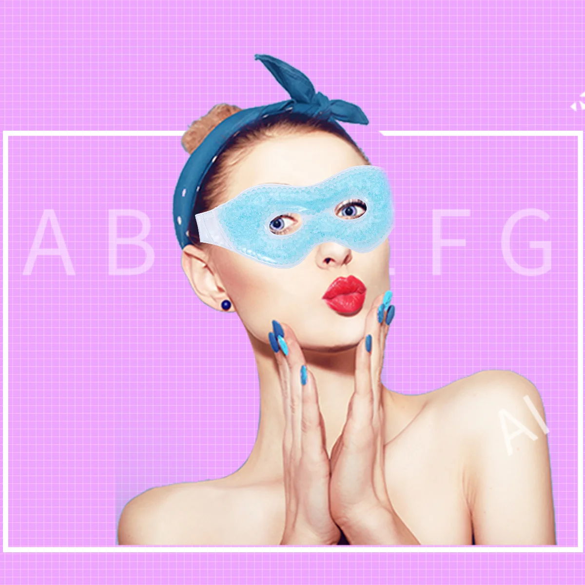 

Cold Hot Mask Blue Gel For Cooling Heating Therapy Relief Eye Fatigue Dark Circles Puffiness Portable Reusable Eye Care