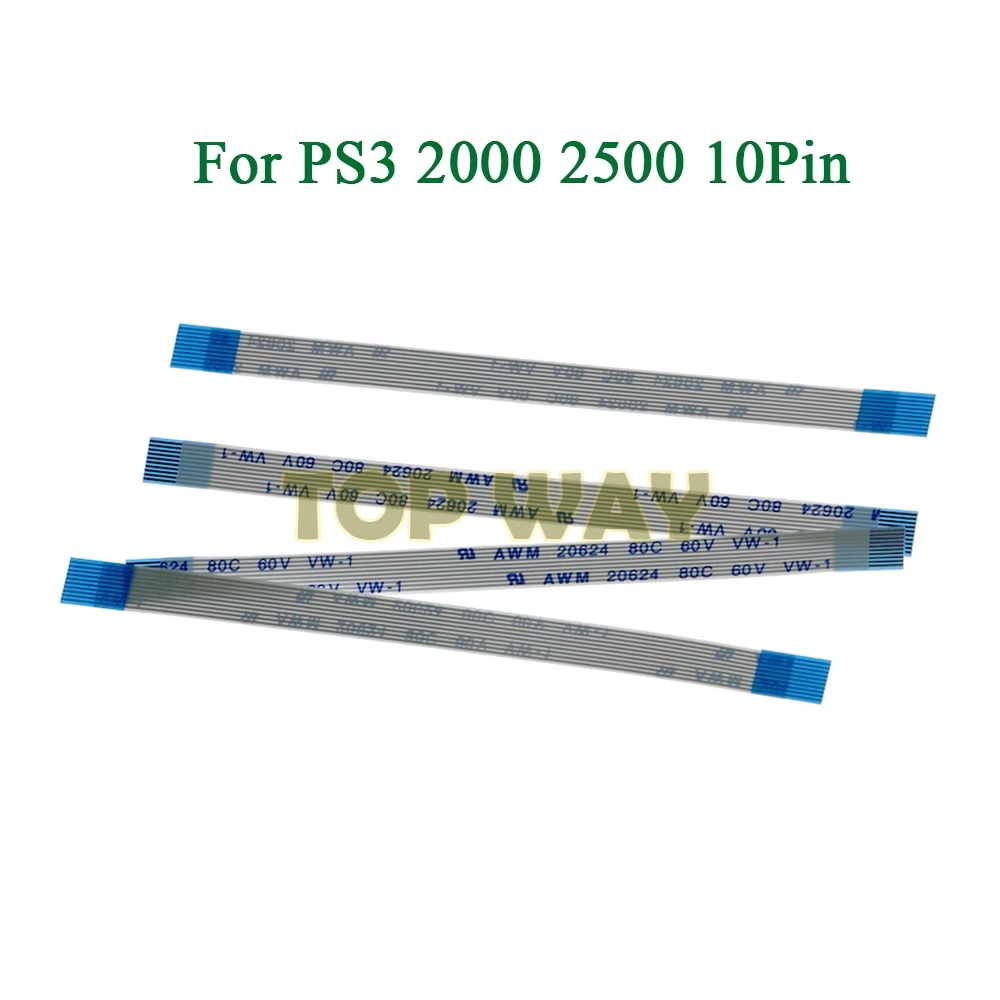 100PCS Ribbon Flex Cable For PS3 2K 2.5K Replacement Power Switch Ribbon Flex Cable For PS3 Slim 2500 2000 10Pin 90MM