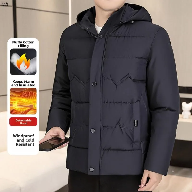 Chaqueta de Aodón uesa de Invierno Luy Plum, Estilo Casual para Hombre, Abrigo Cálido para Hombres de Mediana Edad y Ma...