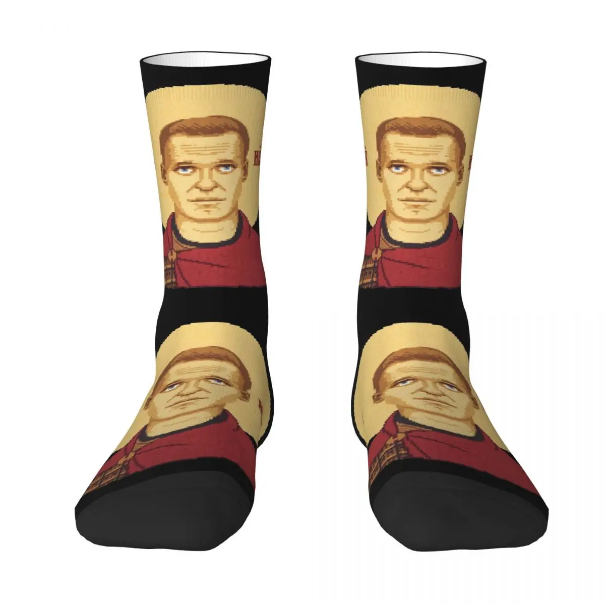 Alexey Navalny The Great Martyr Socks Men Women Polyester Casual Socks Novelty Spring Summer Autumn Middle Tube Socks Gift