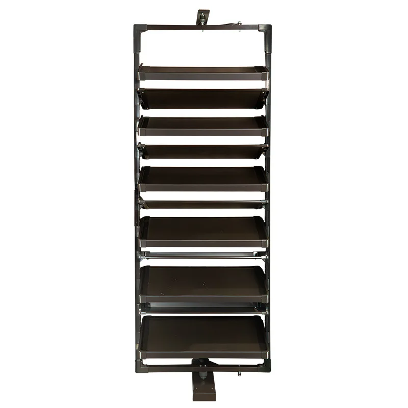 360 degree rotating shoe rack, household multifunctional flipping and telescopic sliding rack, shoe cabinet hardware accessories