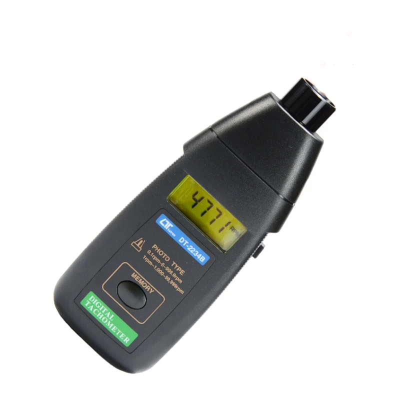 LUTRON DT-2234B Original Digital Tachometer La---ser Photo Non Contact RPM Meter Velocity RMP Tachometer