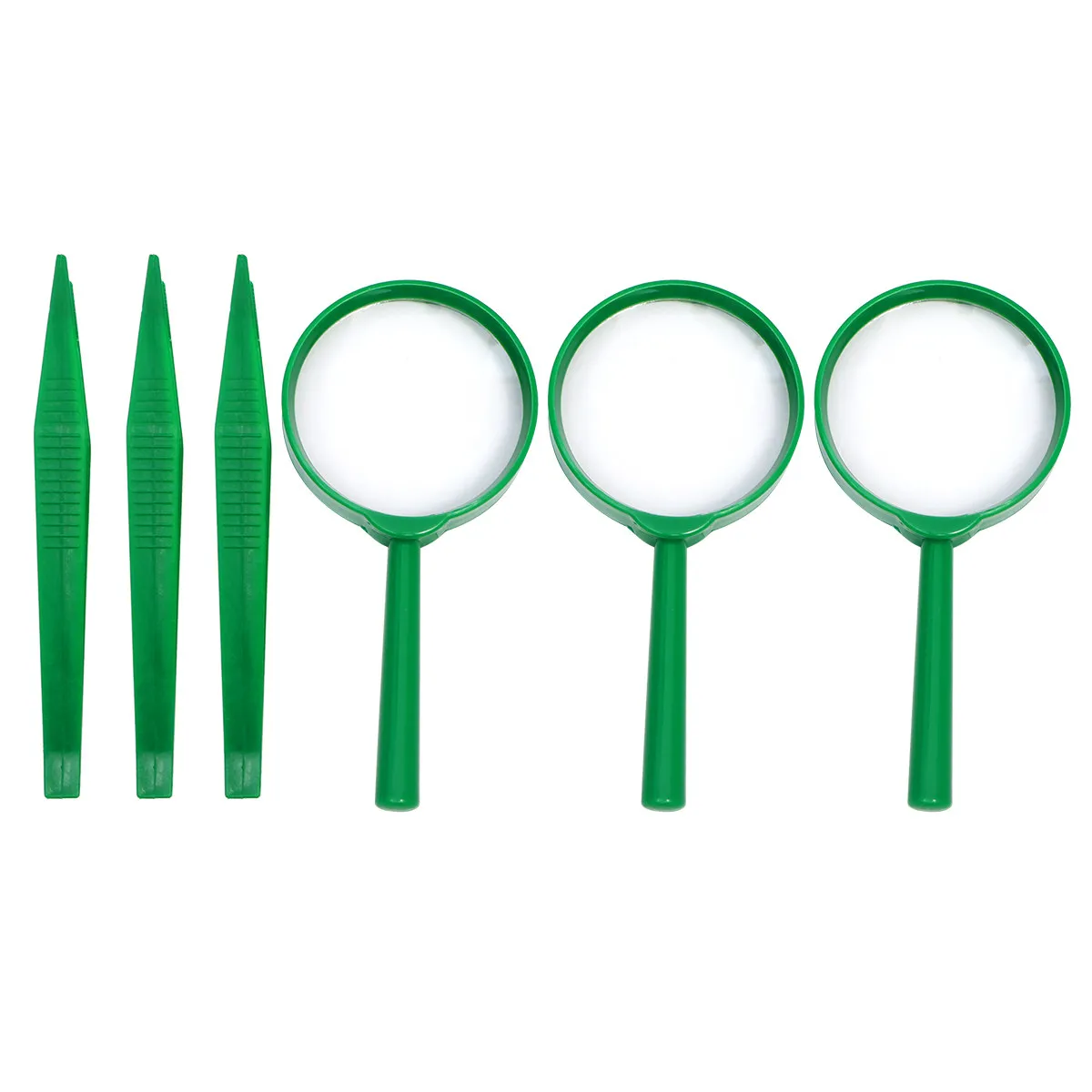 

3Sets Kids Nature Exploration Kit with Magnifying Glass Tweezers for Outdoor Science Observation Learning Educational Activity