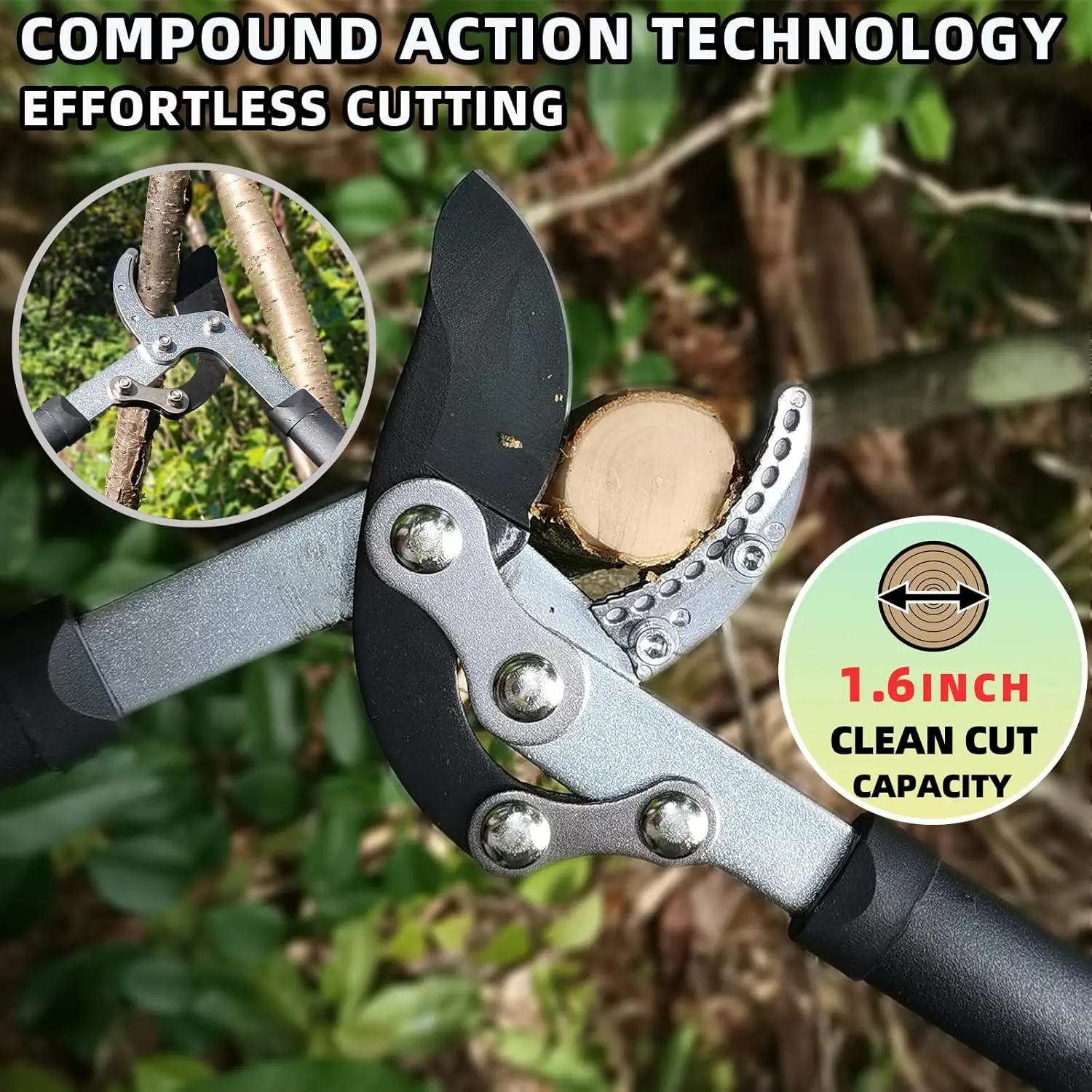 NEW  Pruners Combo Set 3-Piece Hedge Clippers, Heavy Duty Tree & Shrub Care Kit for Yard, for Indoor & Outdoor Gardening