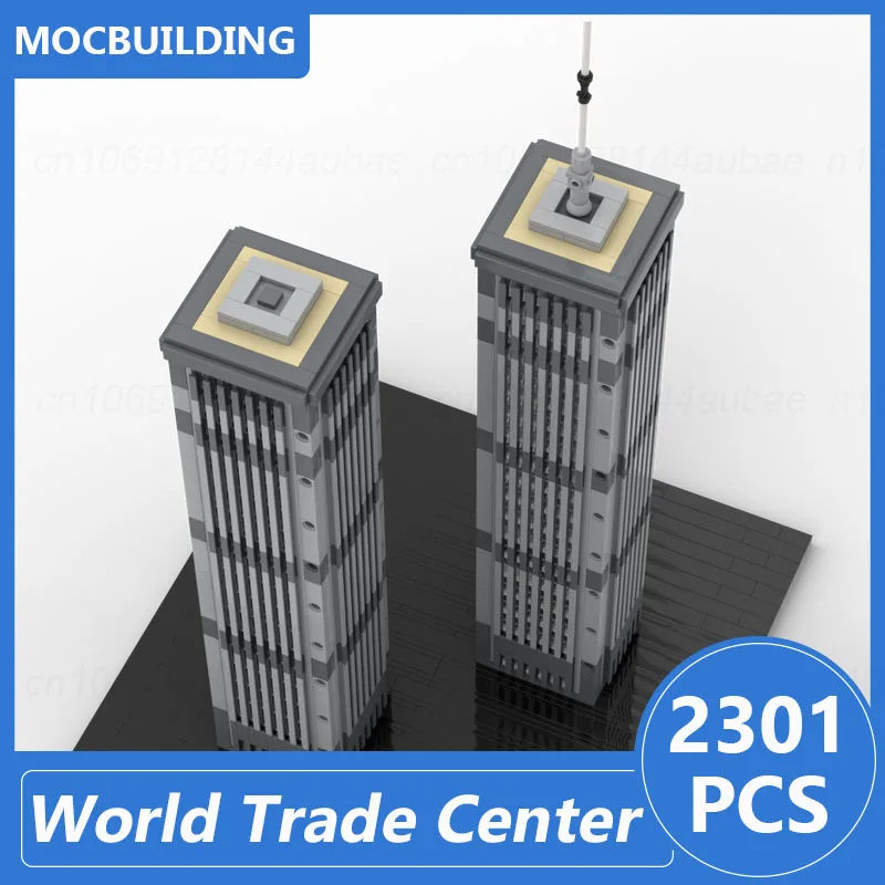 World Trade Center (09/11/01) architektura MOC klocki do samodzielnego montażu cegły manekin sklepowy kolekcja zabawki prezenty 2301 szt