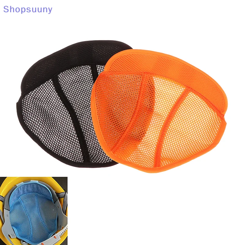 [SU]1Pcs Safety Sweat-absorbing Ventilation Head Protection Adult Helmet Insert Liner Cap Cooling Pad Breathable Mesh Sweat Band
