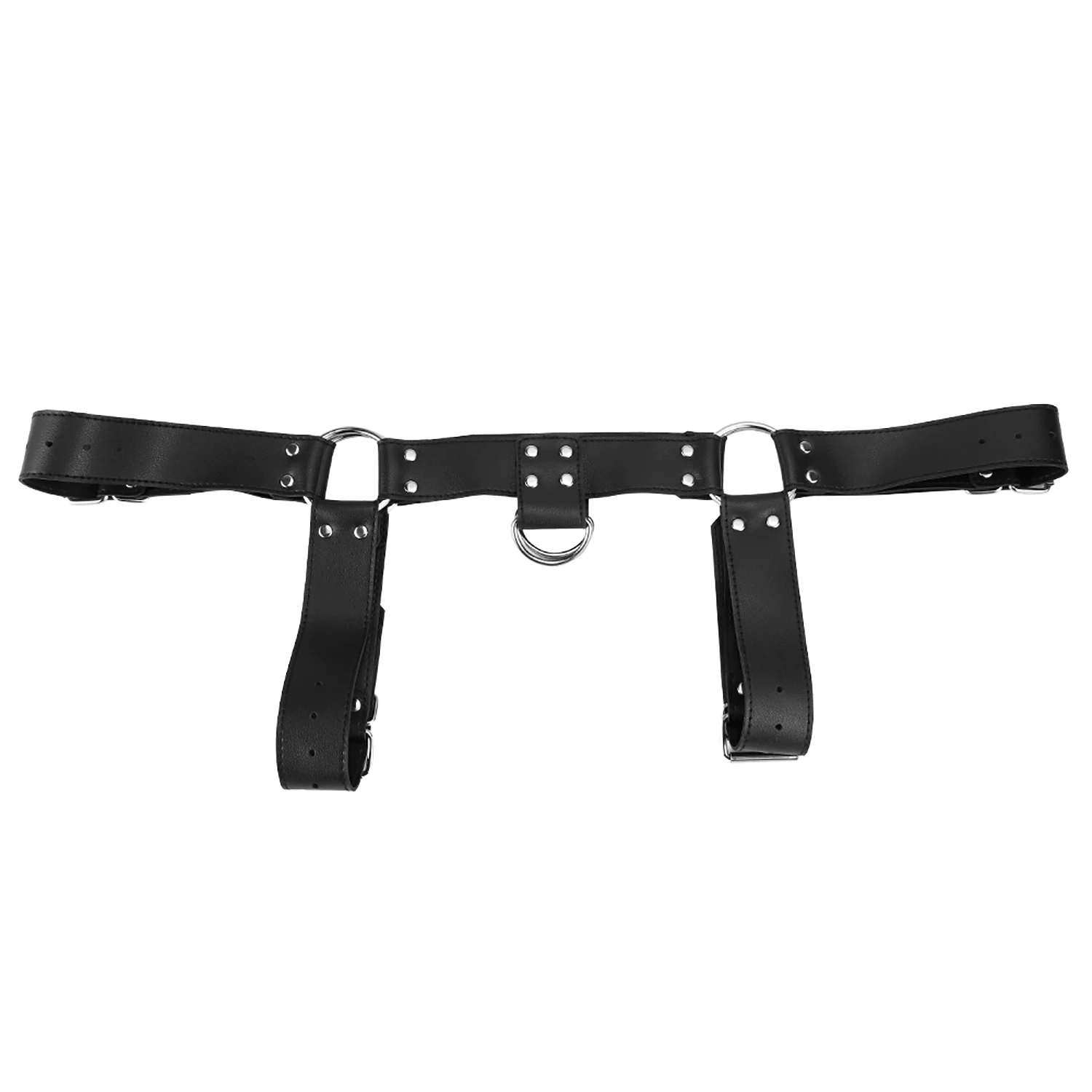 Male PU Leather Exotic SM Tops Fetish Gay Chest Harness Adjustable Harness Belts Punk Rave Costumes for Partner Sex BDSM Bondage - Image 4