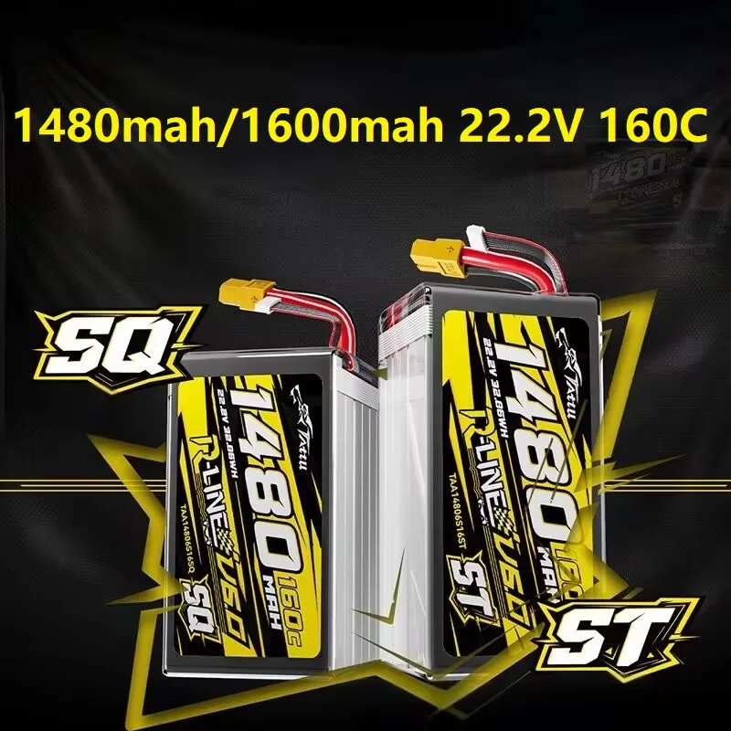 HOT TATTU-R-LINE 6.0 12C 1480/1600mAh 22.2V Lipo Battery With XT60 Plug For RC Helicopter Quadcopter FPV Racing Drone Parts