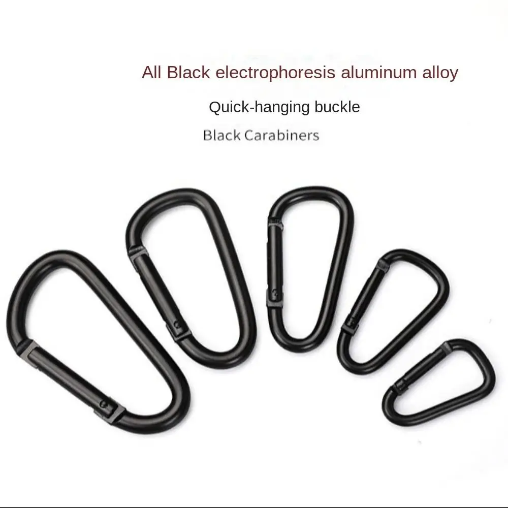 5pcs D Type Quick Release Carabiner Electrophoresis Aluminum Alloy D Type Carabiner Protect Safe Outdoor Sports Buckle Fishing