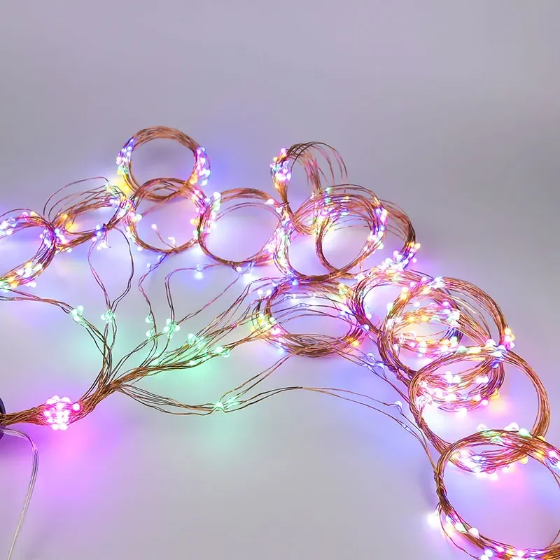 300/600/900/1200 LED Vines Lights Copper Wire Waterfall Series Fairy String Lamp Christmas Wedding Party Holiday Tree Decoration