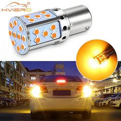 1X P21W LED 1156 BA15S PY21W BAU15S 35SMD Bulb Canbus Free Leds AUTO Lamp License Plate Lights Car Turn Signal Light Amber White