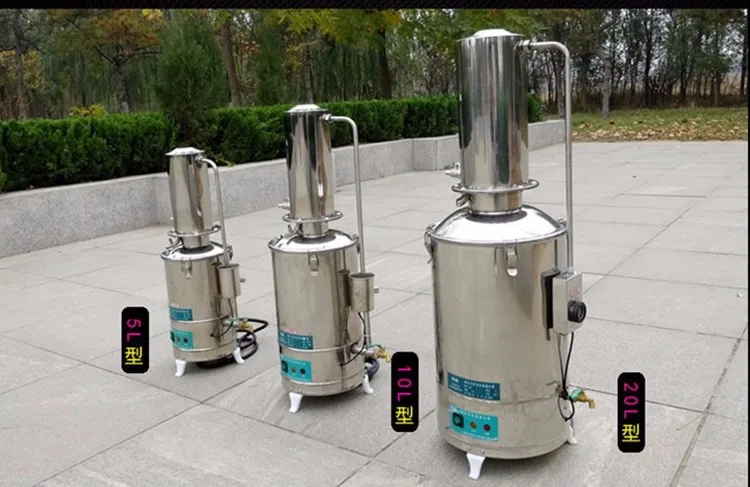 5L/10L/20L Automatic Stainless Steel Water Distiller, Laboratory Grade Distilled Water Machine with Auto Shut-Off