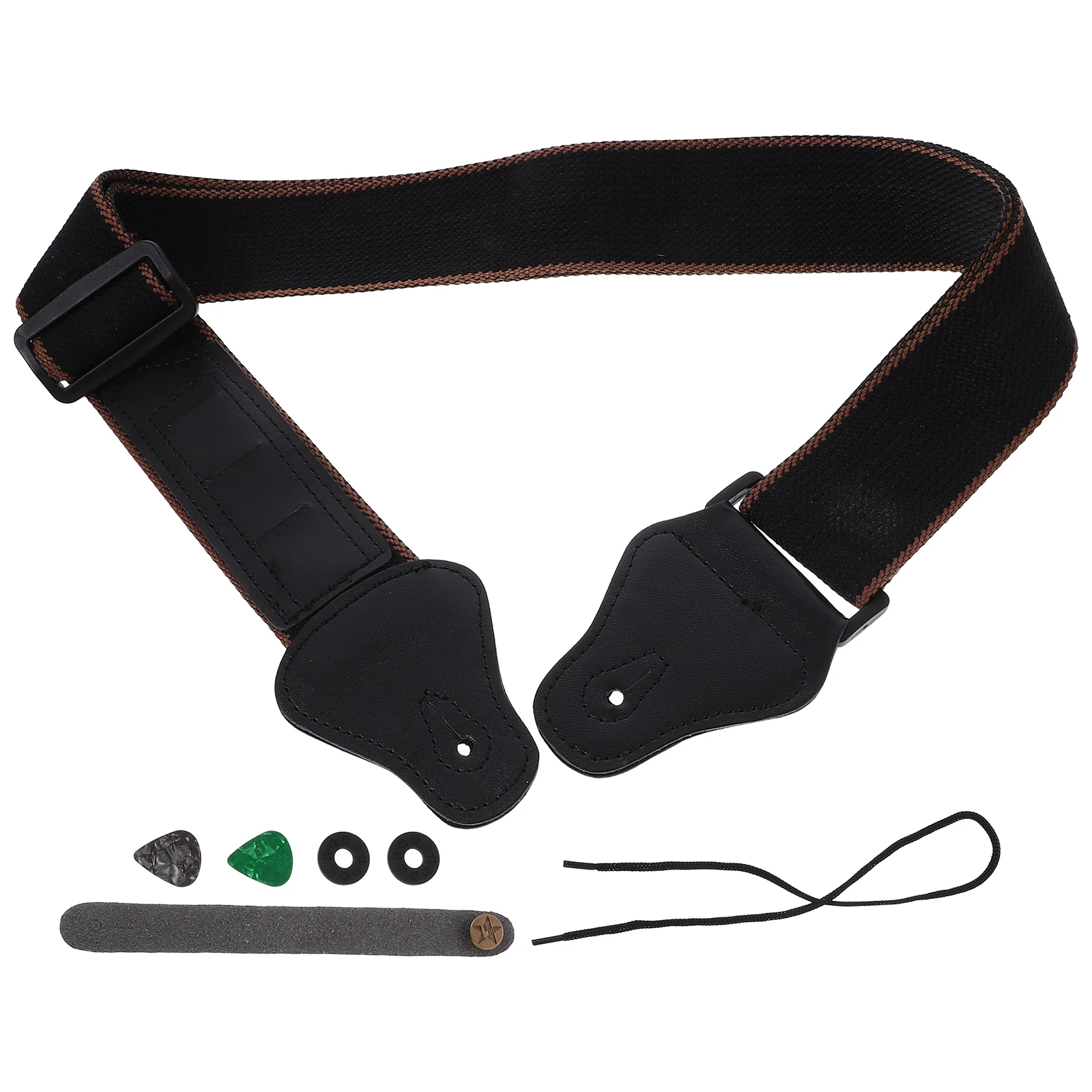 

1set 1Set Adjustable Guitar Strap For Electric/Acoustic Guitar Durable Polyester Strap Shoulder Relief Comfortable Gift Belt